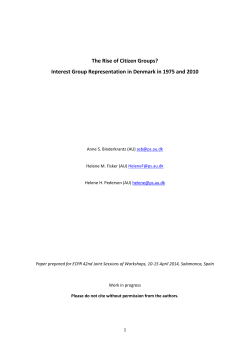 Interest Group Influence in `the Good Old Days` and Today