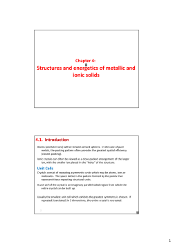 Structures and energetics of metallic and ionic solids
