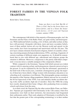 forest fairies in the vepsian folk tradition