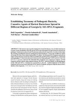 Establishing Taxonomy of Pathogenic Bacteria, Causative Agents of