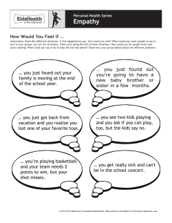 Handout - KidsHealth in the Classroom