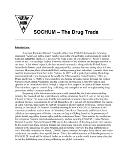 SOCHUM &ndash; The Drug Trade