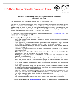 Kid`s Safety Tips for Riding the Buses and Trains