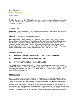 Aug 16 2016 - City of Colby, KS