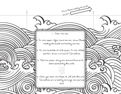 1. Color the sea. 2. In the upper right hand corner, draw Moses