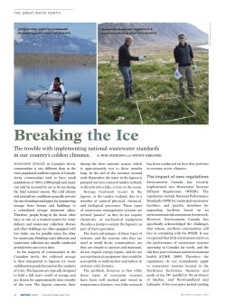 Breaking the Ice - Centre for Water Resources Studies
