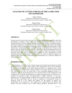analysis of cutting forces of the lathe tool dynamometer