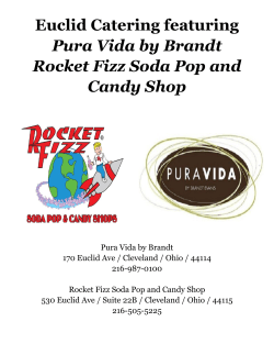 Euclid Catering featuring Pura Vida by Brandt Rocket Fizz Soda Pop
