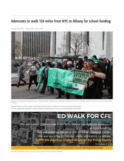 Advocates to walk 150 miles from NYC to Albany for