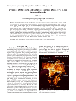 Evidence of Holocene and historical changes of sea level in the