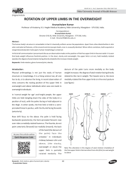 rotation of upper limbs in the overweight