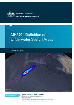 MH370 &ndash; Definition of Underwater Search Area Update