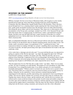 mystery in the desert - The Return of Navajo Boy