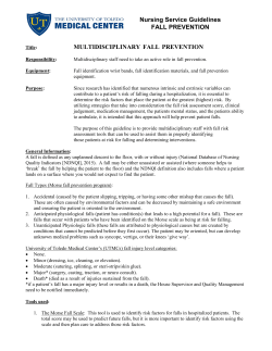 Fall Prevention - University of Toledo