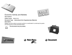 Economic Activity and Markets