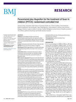 Paracetamol plus ibuprofen for the treatment of fever in children