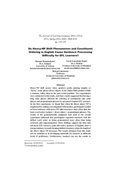 Do Heavy-NP Shift Phenomenon and Constituent Ordering in
