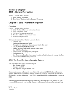 Module 2 chapter 1  - Minnesota Department of Human Services