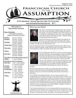 Meet our new friars! - The Franciscan Church of the Assumption