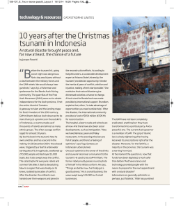 10 years after the Christmas tsunami in Indonesia