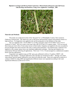 Bipolaris Leaf Spot and Brown Patch Control in a Mixed Stand of