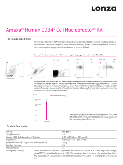 CD34+ cell, human (Nucleofector Kits)