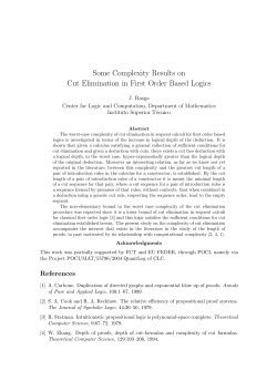 Some Complexity Results on Cut Elimination in First Order Based