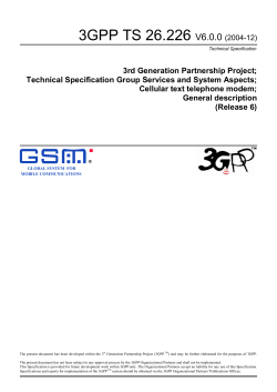 3GPP TS 26.226 Version 6.0.0