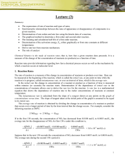 CHAPTER 18 - CHEMICAL KINETICS