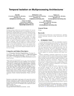 Temporal Isolation on Multiprocessing Architectures