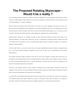 The Proposed Rotating Skyscraper &ndash; Would it be a reality ?