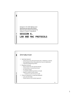 SESSION 6 SESSION 6. LAN AND MAC PROTOCOLS