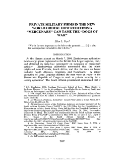 How Redefining “Mercenary” Can Tame the