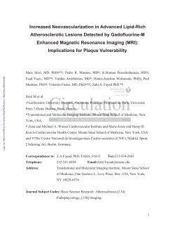Increased Neovascularization in Advanced Lipid