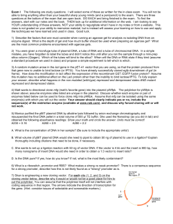 Molec Tech Exam I - University of San Diego Home Pages