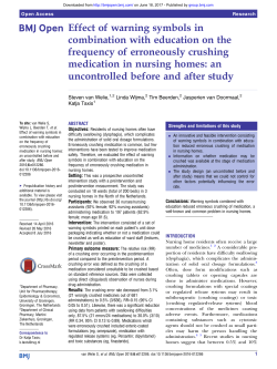 Effect of warning symbols in combination with education