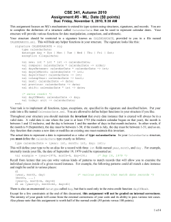 CSE 341, Autumn 2010 Assignment #5