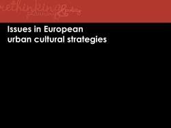 Franco Bianchini - Centre for Urban Studies