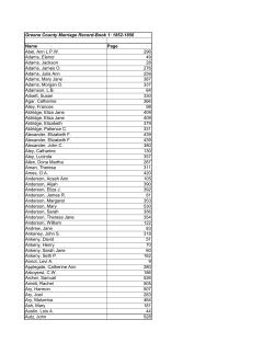 Marriage Index - Greene County
