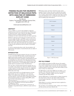 finding rules for heuristic detection of malicious pdfs: with