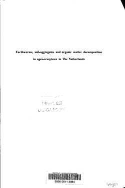 Earthworms, soil-aggregates and organic matter