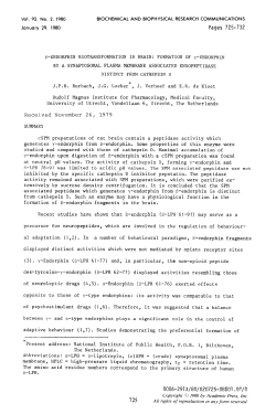 Pages 725732 B-ENDORPHIN BIOTRANSFORMATION IN BRAIN