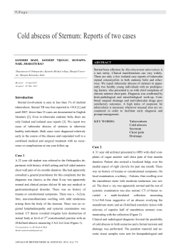 Cold abscess of Sternum: Reports of two cases