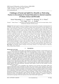 Challenges of Social and Spill-Over Benefits as Motivating Factors