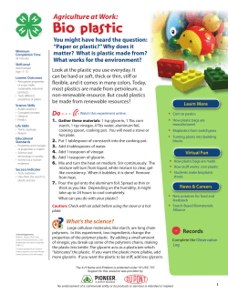 Bio plastic - 4-H