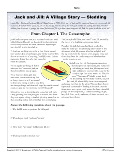 Jack and Jill: A Village Story - Sledding