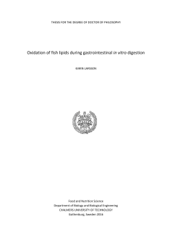 Oxidation of fish lipids during gastrointestinal in vitro digestion