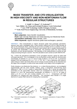 mass transfer- and cfd-visualization in high