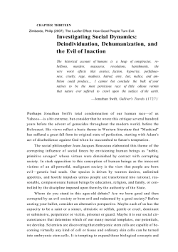 Deindividuation, Dehumanization, and the Evil of Inaction