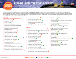 reading under the stars booklist